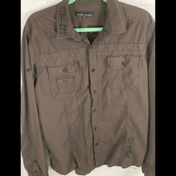 Affliction Black Premium Long Sleeve Shirt. Large - Picture 1 of 5